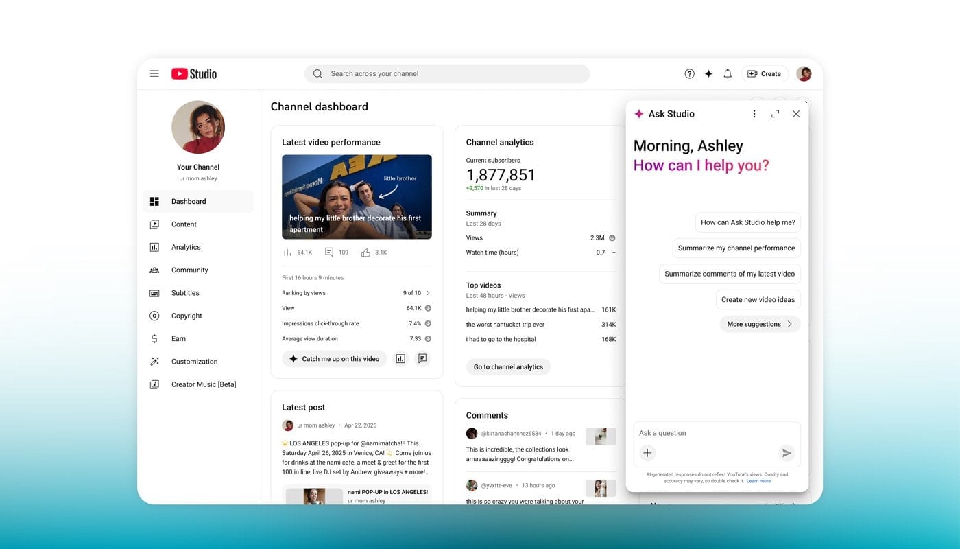 YouTube Studio Features 2025 - Made on YouTube - svg+xml;charset=utf svg+xml;charset=utf