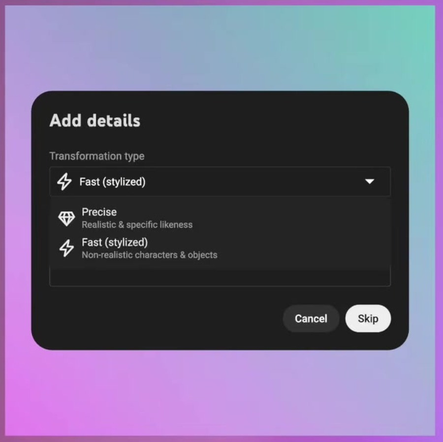 KI-Labels, Nano Banana und Ask Studio: die YouTube-Updates für Marken - effect maker nano banana precise mode auswahl Nano Banana im YouTube Effect Maker für Shorts-Effekte