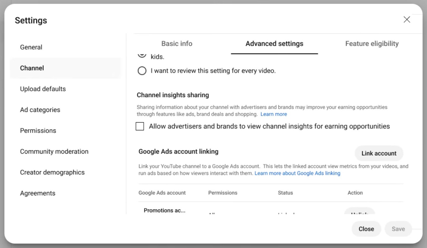 Branded Effects, Gifts und Kanal-Insights: die YouTube-Updates für Marken - kanal insights sharing einstellung studio Einstellung zum Teilen von Kanal-Insights im YouTube Studio
